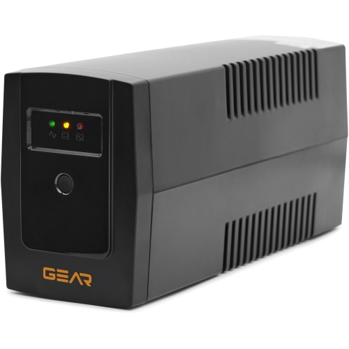 Пристрій безперебійного живлення GEAR 800VA LED plastic RJ45+USB (GU-800PL)