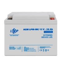 Акумулятор мультигелевый AGM LPM-MG 12V - 26 Ah под болт М5 Акумулятор мультигелевый AGM LPM-MG 12V - 26 Ah под болт М5