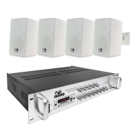 4all Audio SET 4xWALL 420 IP55 Black 1xPAMP-120-5Zi