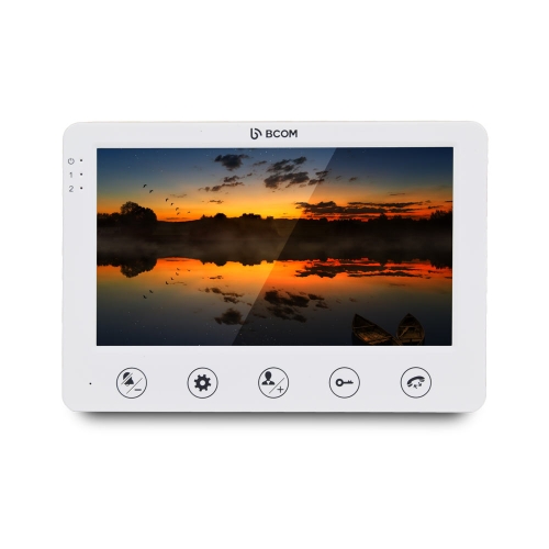 Комплект відеодомофона BCOM BD-710C Kit: відеодомофон 7" white та відеопанель copper