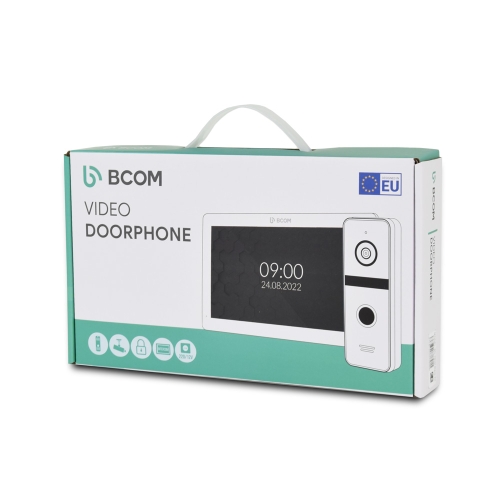 Комплект відеодомофона BCOM BD-780 White Kit: відеодомофон 7" і відеопанель
