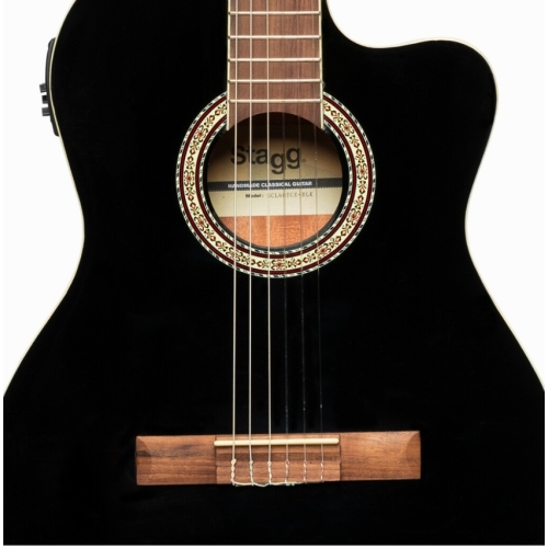 Електроакустична гітара STAGG N SCL60 TCE-BLK