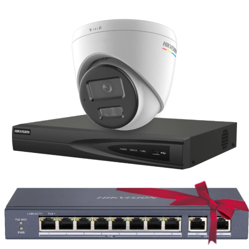 Комплект Hikvision DS-2CD1347G2H-LIUF 4МП (4мм)