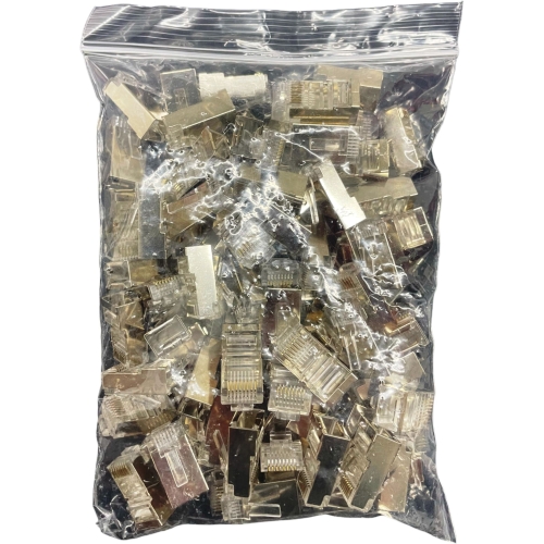 Конектор GEAR RJ-45 САТ.5E 8P8C FTP екранований, 100 шт. (GC-FTPC5E8P8CRJ45-100)