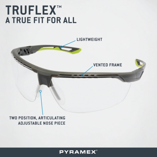 Захисні окуляри Pyramex Truflex (gray) Anti-Fog, cірі в чорно-сірій оправі