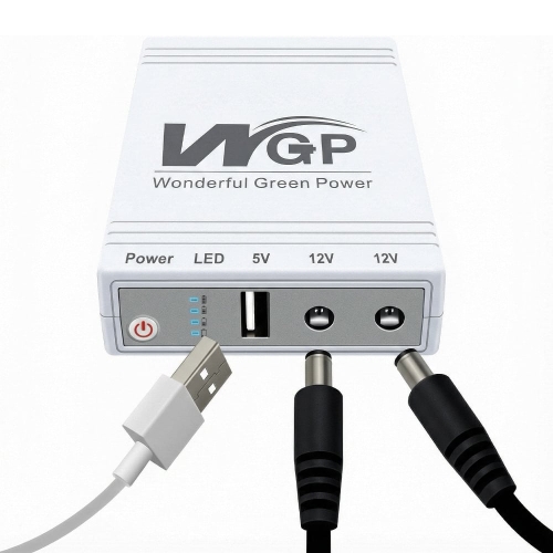 ДБЖ для роутера, повербанк MINI UPS WGP103 25W 10400mAh, 5V, 12V, 12V