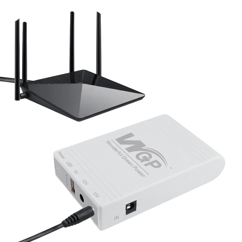 Джерело безперебійного живлення Mini UPS WGP UPS103C 16000mAh 5V/12V/12V, Li-ion 4*4Ah, для роутера і медіаконвертера