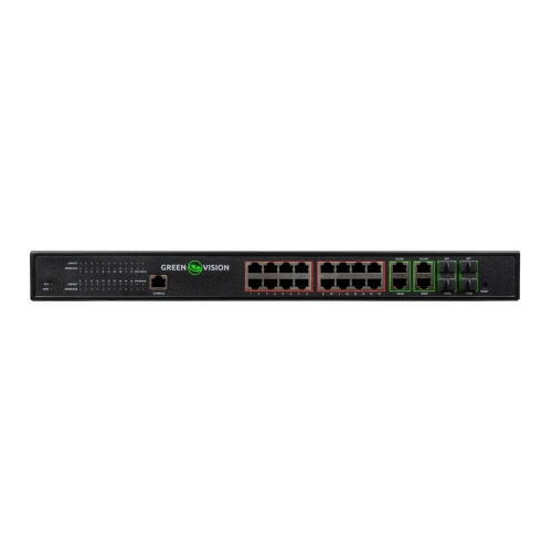 Комутатор мережевий POE GV-020-AI-16G+4G+4SFP