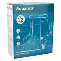 Кран-водонагрівач проточний HZ 3.0кВт 0.4-5бар для кухні гусак прямий на гайці (W) AQUATICA (HZ-6B243W)
