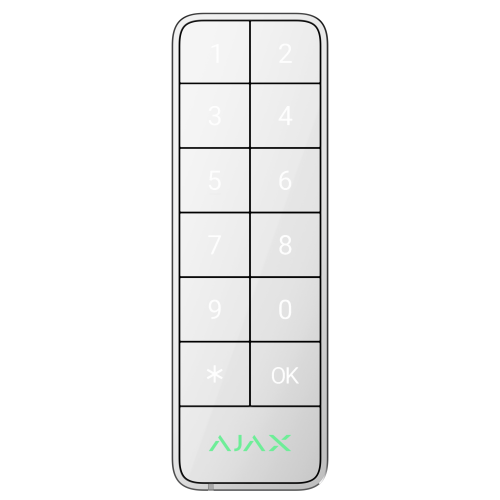 Дротова клавіатура Ajax Superior KeyPad Outdoor Fibra White (117759.285.WH)
