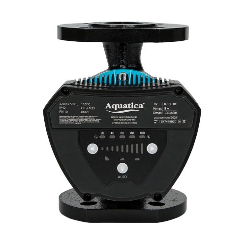 Насос циркуляційний енергозберігаючий фланц 8-130Вт Hmax 8м Qmax 133л/хв DN40 220мм + відповідний фланець AQUATICA GPA40-8F/220 IV (774084)