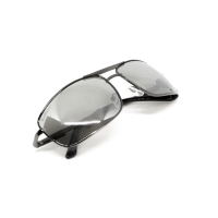 Окуляри поляризаційні BluWater Navigator-3 Gun Metal Polarized (flash mirror), дзеркальні сірі в темній металевій оправі