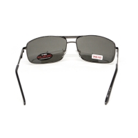 Окуляри поляризаційні BluWater Navigator-3 Gun Metal Polarized (flash mirror), дзеркальні сірі в темній металевій оправі
