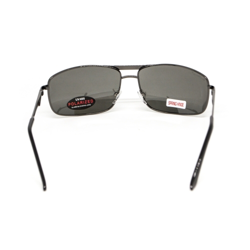 Окуляри поляризаційні BluWater Navigator-3 Gun Metal Polarized (flash mirror), дзеркальні сірі в темній металевій оправі