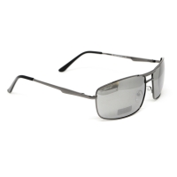 Окуляри поляризаційні BluWater Navigator-3 Gun Metal Polarized (flash mirror), дзеркальні сірі в темній металевій оправі