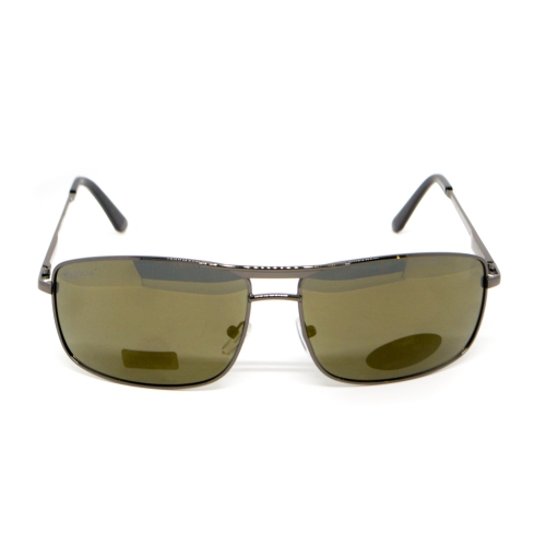 Окуляри поляризаційні BluWater Navigator-3 Gun Metal Polarized (gold mirror), сірі з дзеркальним золотистим покриттям в темній металевій оправі
