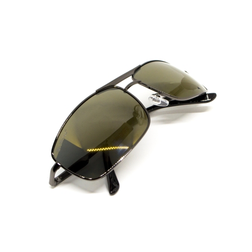 Окуляри поляризаційні BluWater Navigator-3 Gun Metal Polarized (gold mirror), сірі з дзеркальним золотистим покриттям в темній металевій оправі