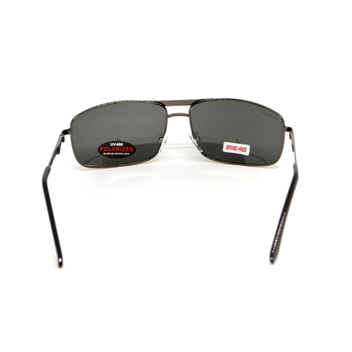 Окуляри поляризаційні BluWater Navigator-3 Gun Metal Polarized (gold mirror), сірі з дзеркальним золотистим покриттям в темній металевій оправі
