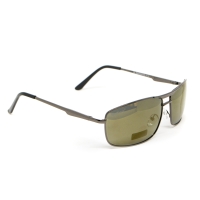 Окуляри поляризаційні BluWater Navigator-3 Gun Metal Polarized (gold mirror), сірі з дзеркальним золотистим покриттям в темній металевій оправі