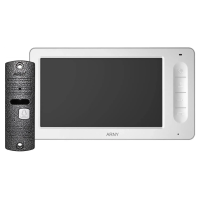 Комплект відеодомофона аналоговий ARNY AVD-7006 (AVD-706 7'' + AVP-05 (v.2) 74°), White + Gray
