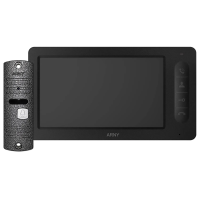 Комплект відеодомофона аналоговий ARNY AVD-7005 (AVD-705 7'' + AVP-05 (v.2) 74°), Black + Gray