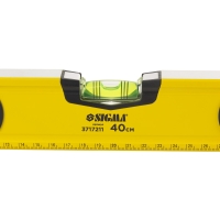 Рівень магнітний 3 капсули + дзеркальне вічко 40см SIGMA (3717211)