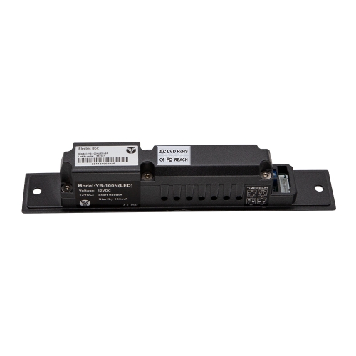 Ригельний замок Yli Electronic YB-100N(LED)-5P врізний з LED індикацією, таймером для системи контролю доступу