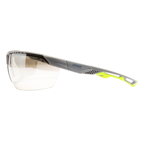 Захисні окуляри Pyramex Truflex Grey-Lime (indoor/outdoor mirror) Anti-Fog, дзеркальні напівтемні в сіро-лаймовій оправі