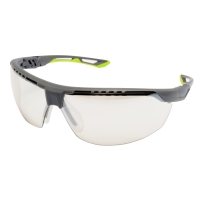 Захисні окуляри Pyramex Truflex Grey-Lime (indoor/outdoor mirror) Anti-Fog, дзеркальні напівтемні в сіро-лаймовій оправі