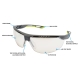 Захисні окуляри Pyramex Truflex Grey-Lime (indoor/outdoor mirror) Anti-Fog, дзеркальні напівтемні в сіро-лаймовій оправі