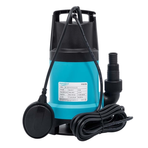 Насос дренажний садовий 0.55кВт Hmax 8м Qmax 180л/хв (част. до 30мм) AQUATICA (773174)