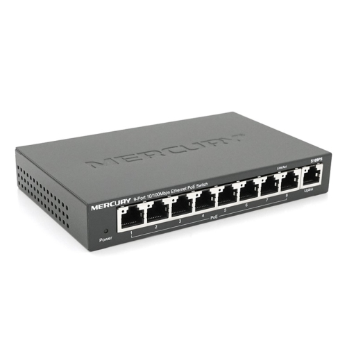 Б/У Комутатор POE 48V Mercury S109PS 8 портів POE + 1 порт Ethernet (Uplink) 10/100 Мбіт / сек, БП в комплекті, BOX Q200 (258 * 196 * 66) 0,72 кг