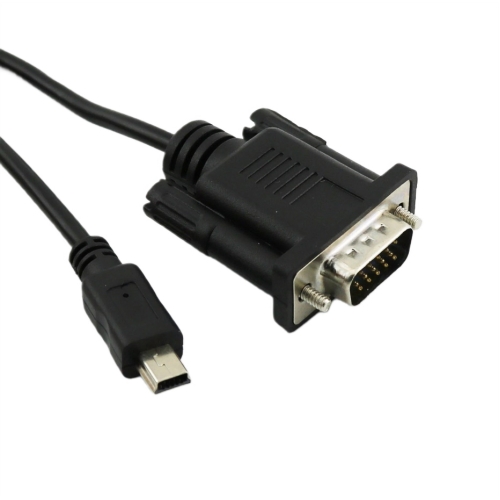 Відео-кабель Infinity Mini USB 5 pin (тато) - VGA D SUB 15 pins (тато), 1.5m Black